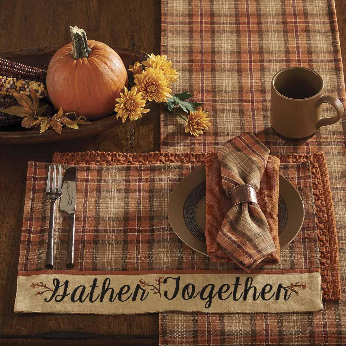 Gather Together Border Placemat - Set Of 6 Park Designs - The Fox Decor