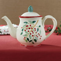 Thumbnail for 2/Set Simply Holly Teapot - White Park Designs