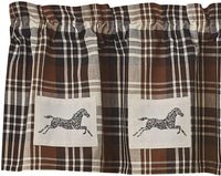 Thumbnail for Derby Horse Patch Lined Valance Set of 2 Park Designs