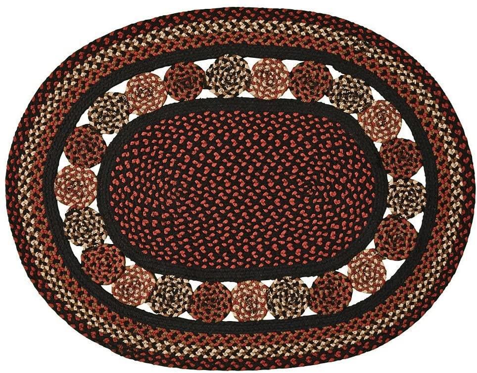 Inner Circles Oval Braided Rug 2.6' x 3.5' Park Designs - The Fox Decor