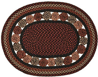 Thumbnail for Inner Circles Oval Braided Rug 2.6' x 3.5' Park Designs - The Fox Decor