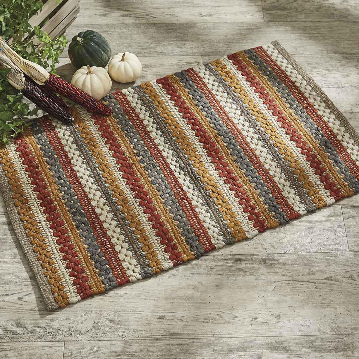 Gathered Pumpkin Chindi Rug - 2x3 Park Designs