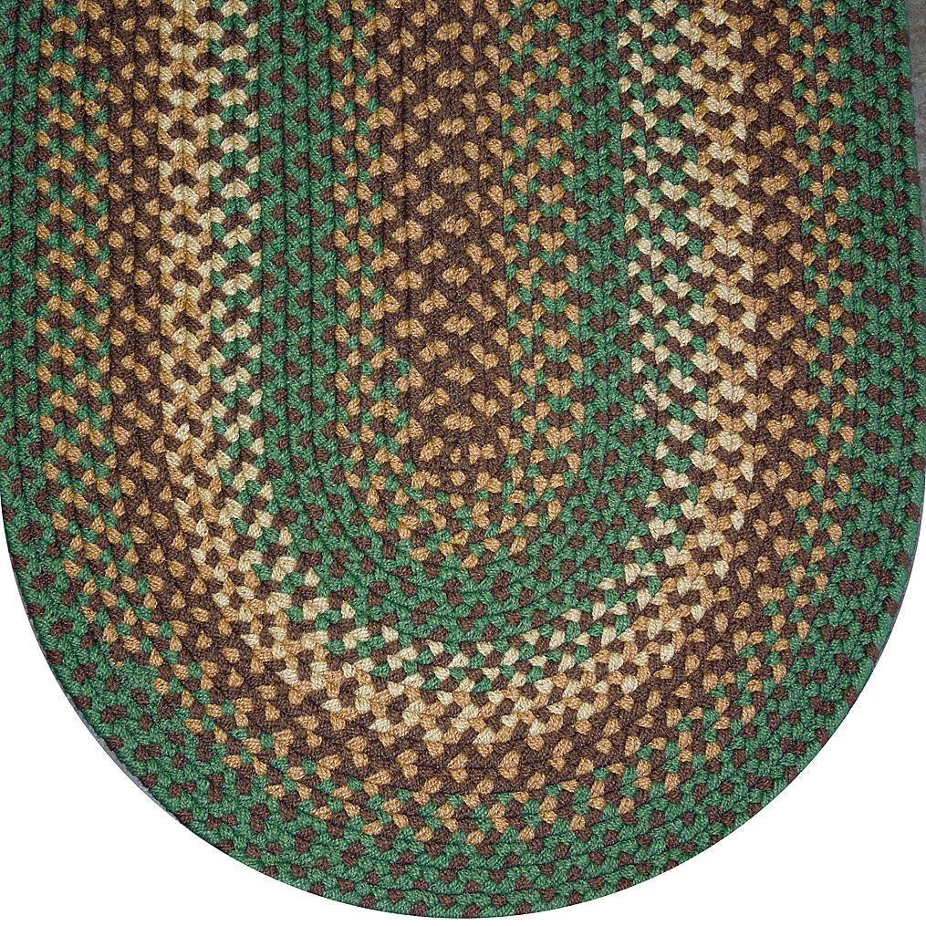 830 Light Seafoam Green Basket Weave Braided Rugs Oval/Round Washable - The Fox Decor