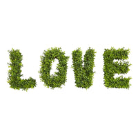 Thumbnail for “LOVE” Boxwood Artificial Wall Decoration (Indoor/Outdoor) - The Fox Decor