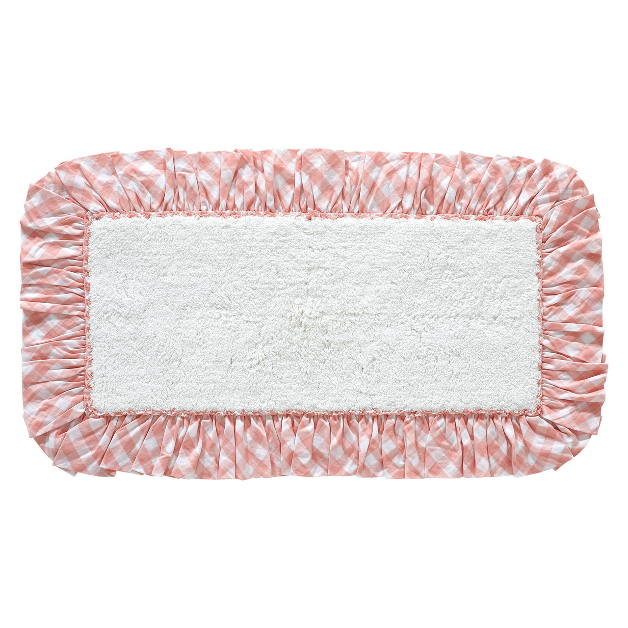 Annie Buffalo Coral Check Bathmat 27" x 48" VHC Brands