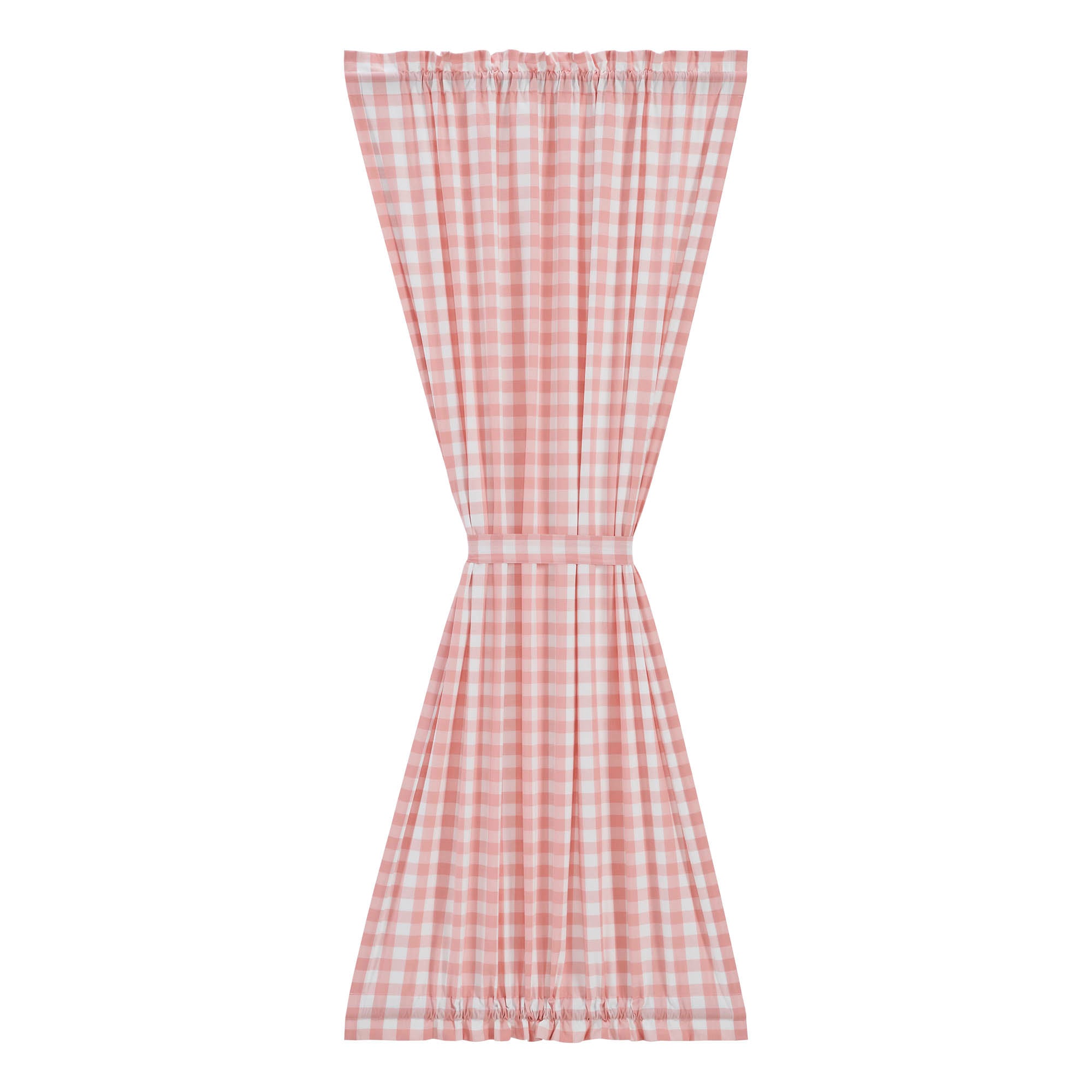 Annie Buffalo Coral Check Door Panel Curtain 72