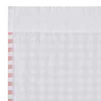 Annie Buffalo Coral Check Short Panel Curtain Set of 2 84