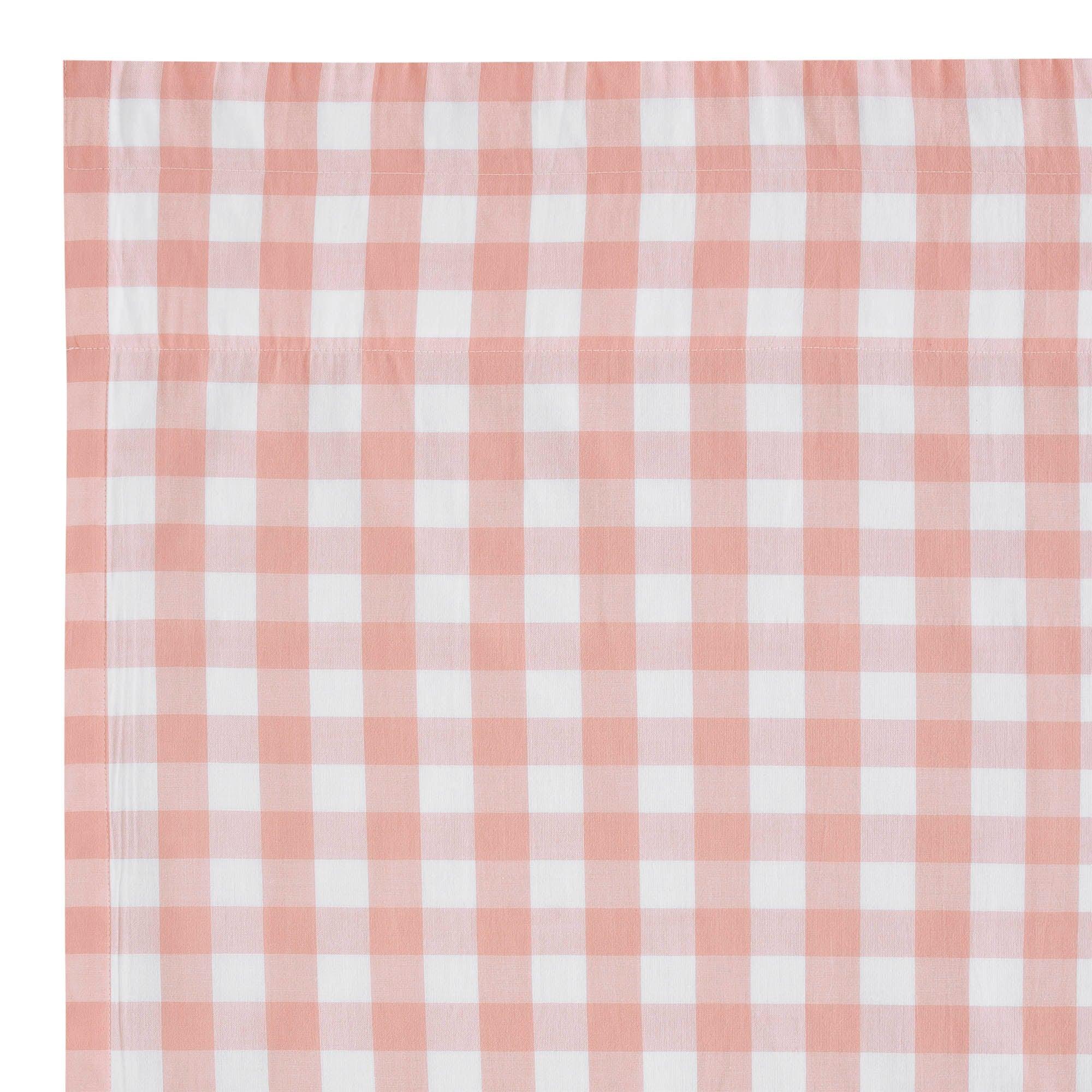 Annie Buffalo Coral Check Swag Curtain Set of 2 36x36x16 VHC Brands - The Fox Decor
