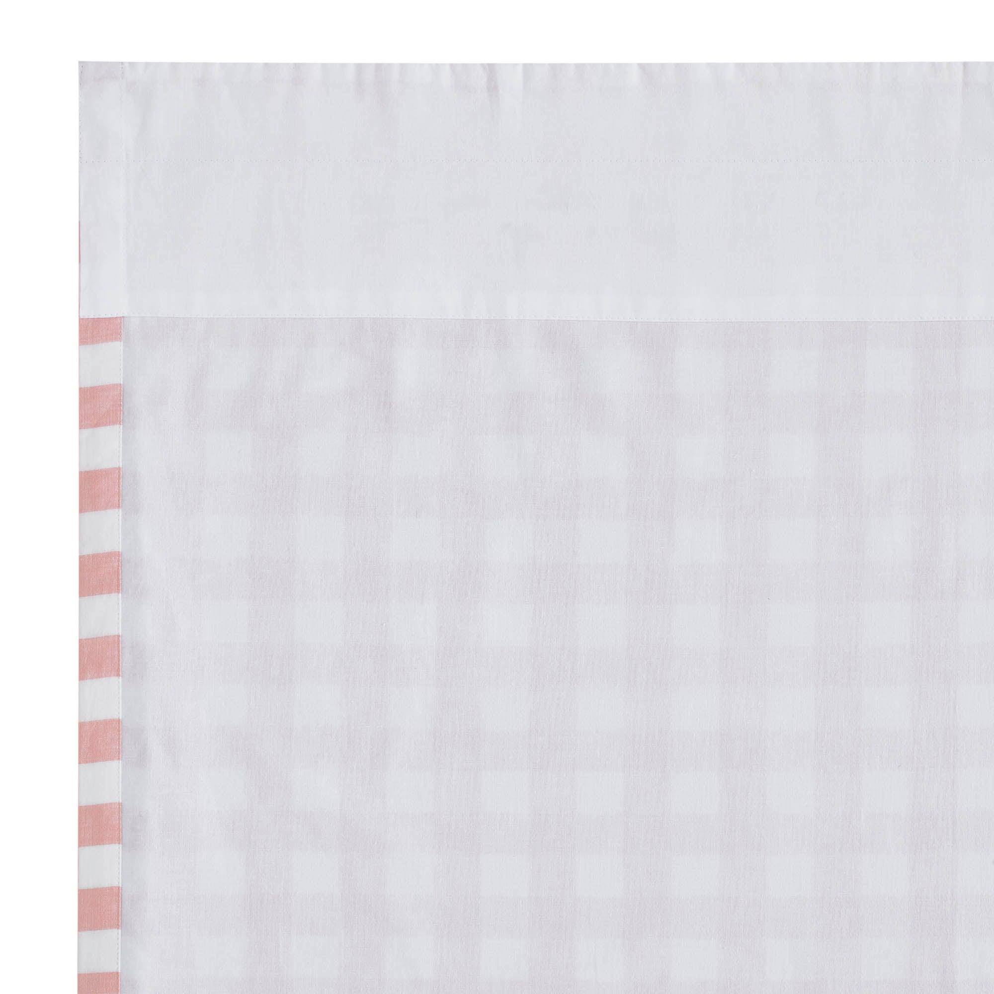 Annie Buffalo Coral Check Swag Curtain Set of 2 36x36x16 VHC Brands - The Fox Decor