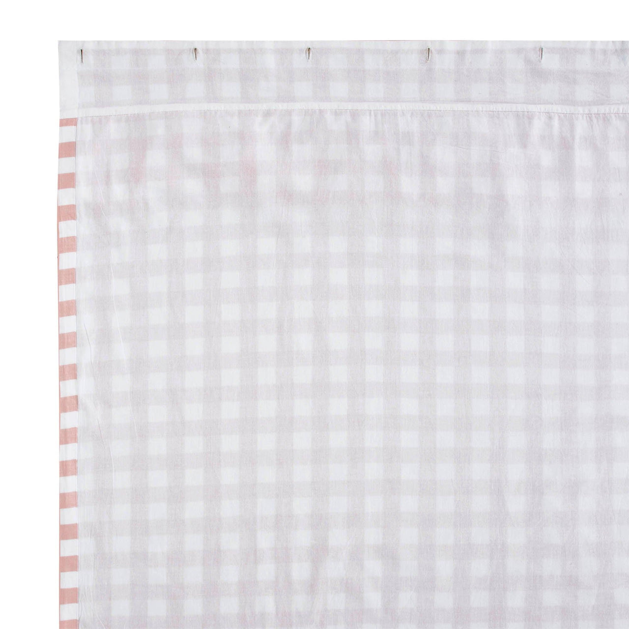 Annie Buffalo Coral Check Ruffled Shower Curtain 72x72 VHC Brands - The Fox Decor