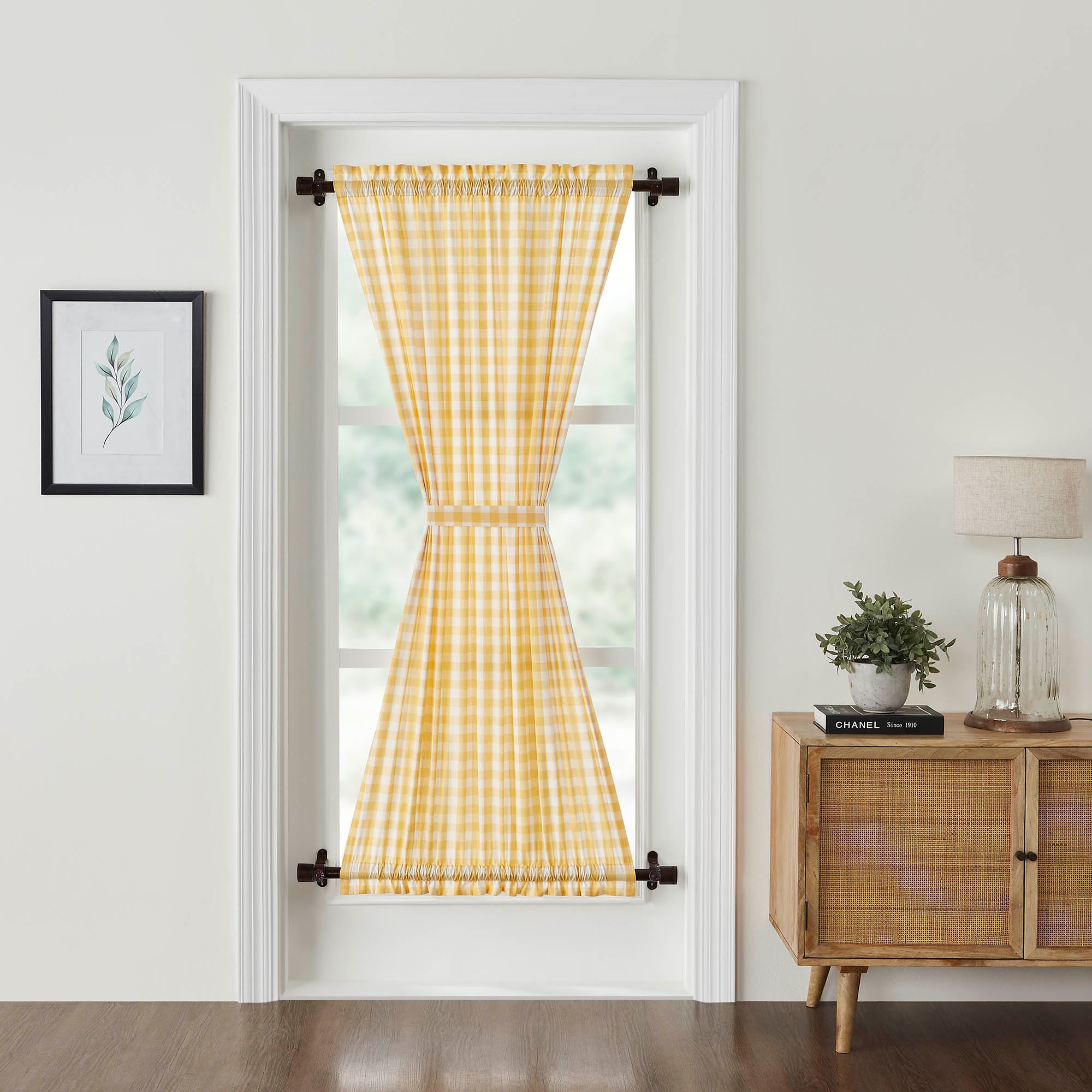 Annie Buffalo Yellow Check Door Panel Curtain 72
