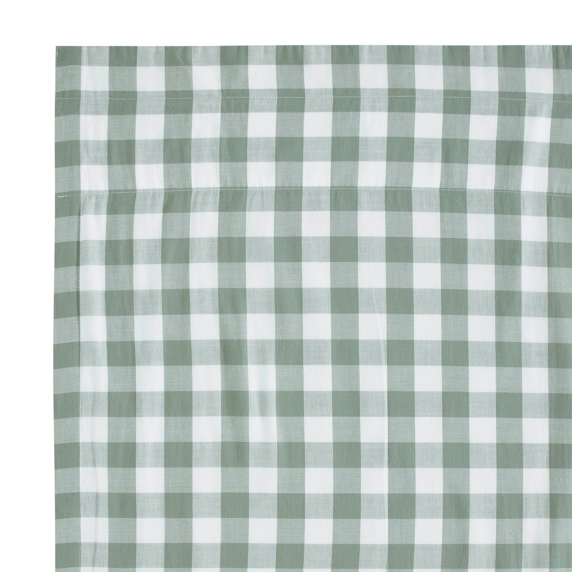 Annie Buffalo Green Check Short Panel Curtain Set of 2 84