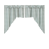 Thumbnail for Annie Buffalo Green Check Swag Curtain Set of 2 36x36x16 VHC Brands