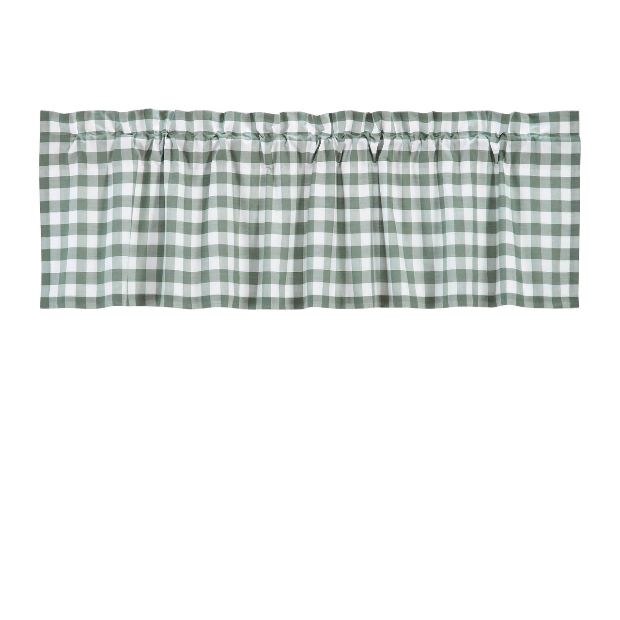 Annie Buffalo Green Check Valance Curtain 16"x60" VHC Brands