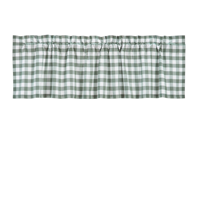 Annie Buffalo Green Check Valance Curtain 16