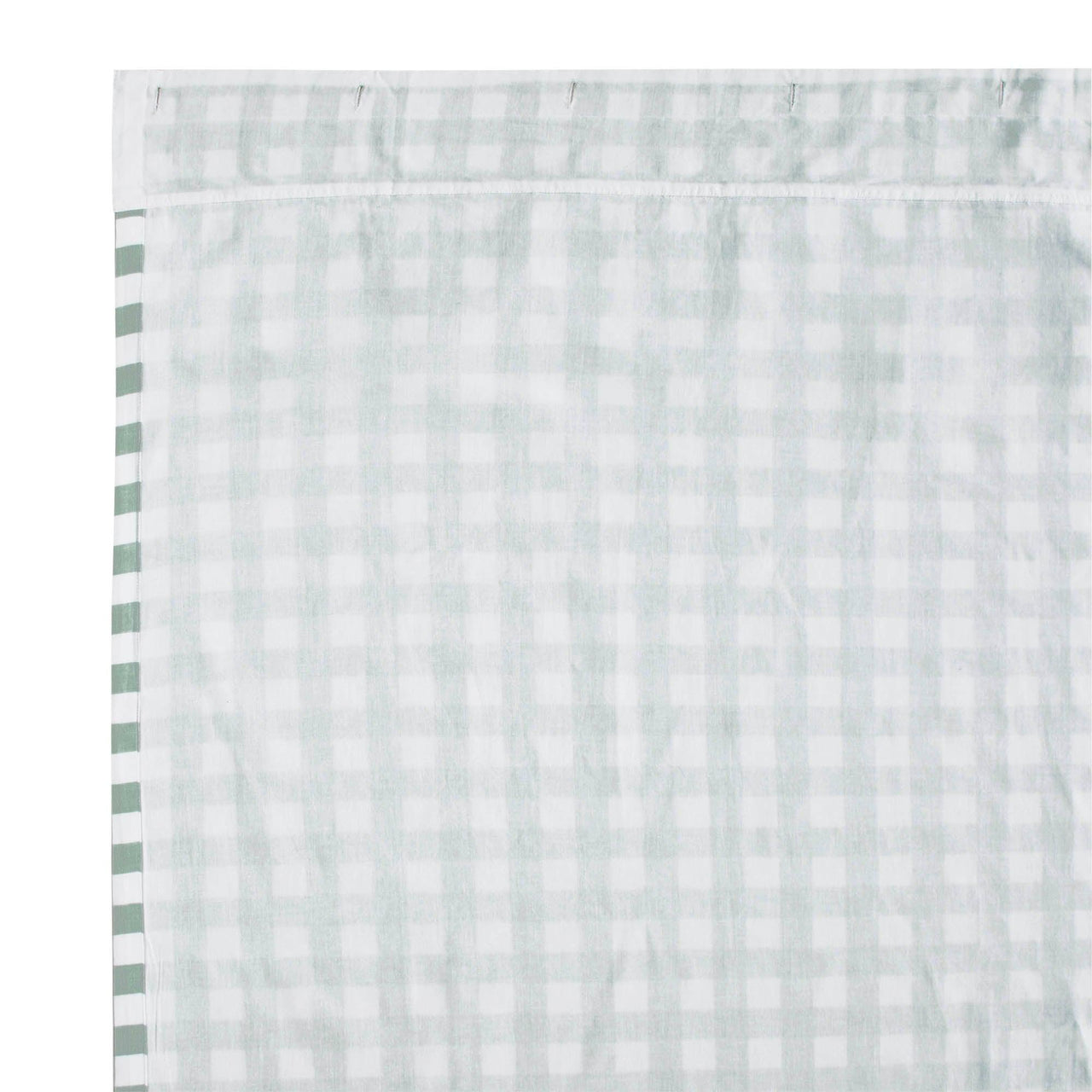 Annie Buffalo Green Check Ruffled Shower Curtain 72x72 VHC Brands