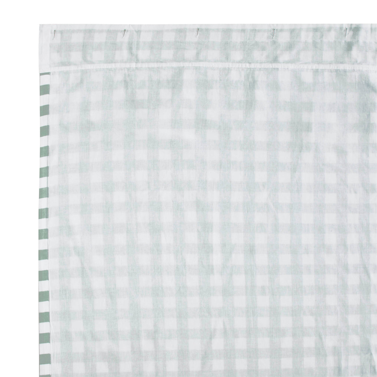 Annie Buffalo Green Check Ruffled Shower Curtain 72x72 VHC Brands