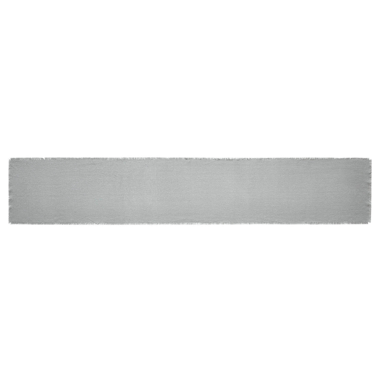 Burlap Dove Grey Table Runner Fringed 12"x72" VHC Brands - The Fox Decor