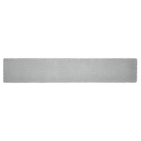Burlap Dove Grey Table Runner Fringed 12