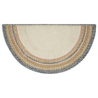 Thumbnail for Kaila Happy Spring Jute Half Circle Braided Rug w/ Pad 19.5