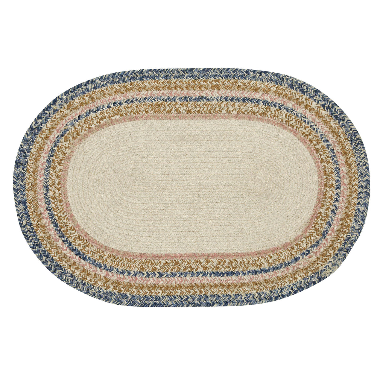 Kaila Happy Spring Jute Braided Rug Oval with Rug Pad 20"x30" VHC Brands