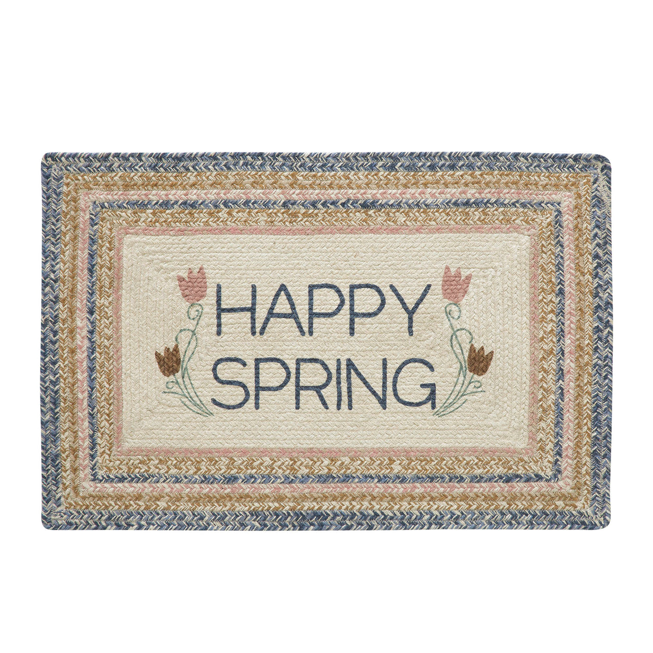 Kaila Happy Spring Jute Braided Rug Rect. with Rug Pad 20"x30" VHC Brands