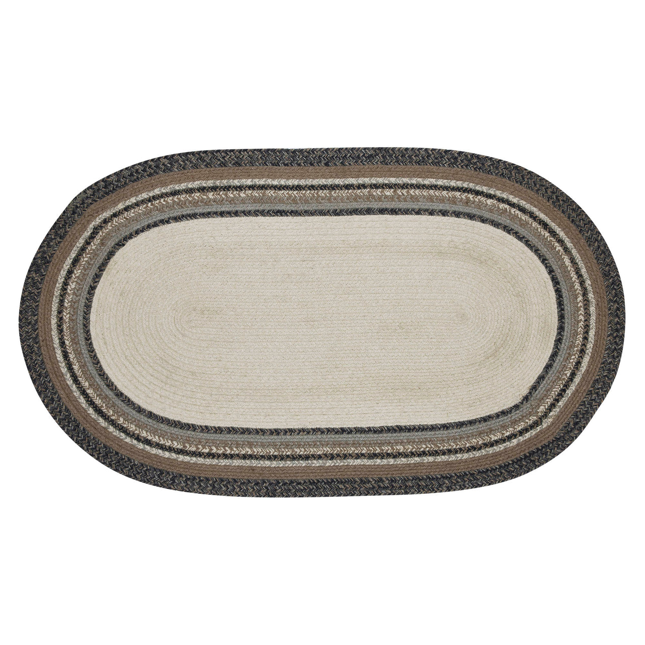 Floral Vine Jute Braided Rug Oval with Rug Pad 27"x48" VHC Brands - The Fox Decor