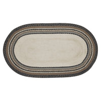 Thumbnail for Floral Vine Jute Braided Rug Oval with Rug Pad 27
