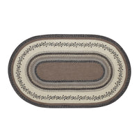 Thumbnail for Floral Vine Jute Oval Braided Rug 3'x5' (36