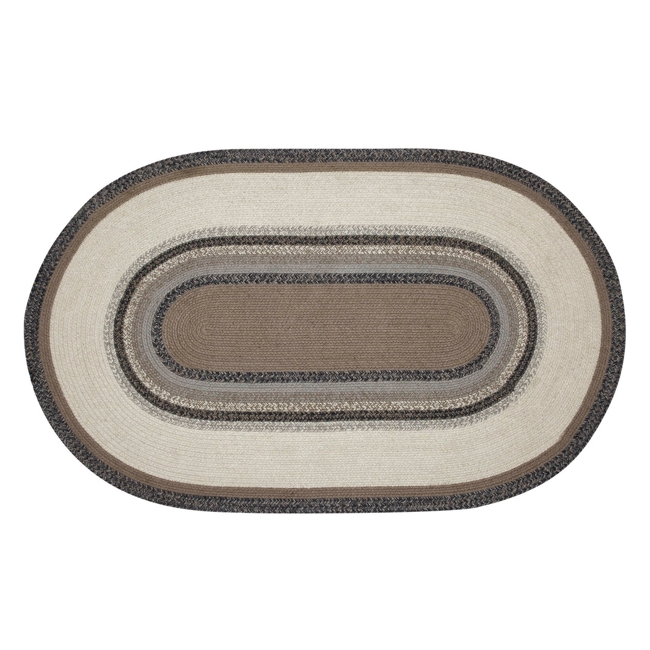 Floral Vine Jute Oval Braided Rug 3'x5' (36"x60") VHC Brands