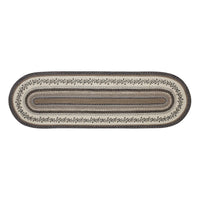 Thumbnail for Floral Vine Jute Oval Braided Runner Rug with Rug Pad 24