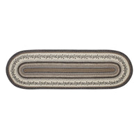 Thumbnail for Floral Vine Jute Oval Braided Runner Rug with Rug Pad 24