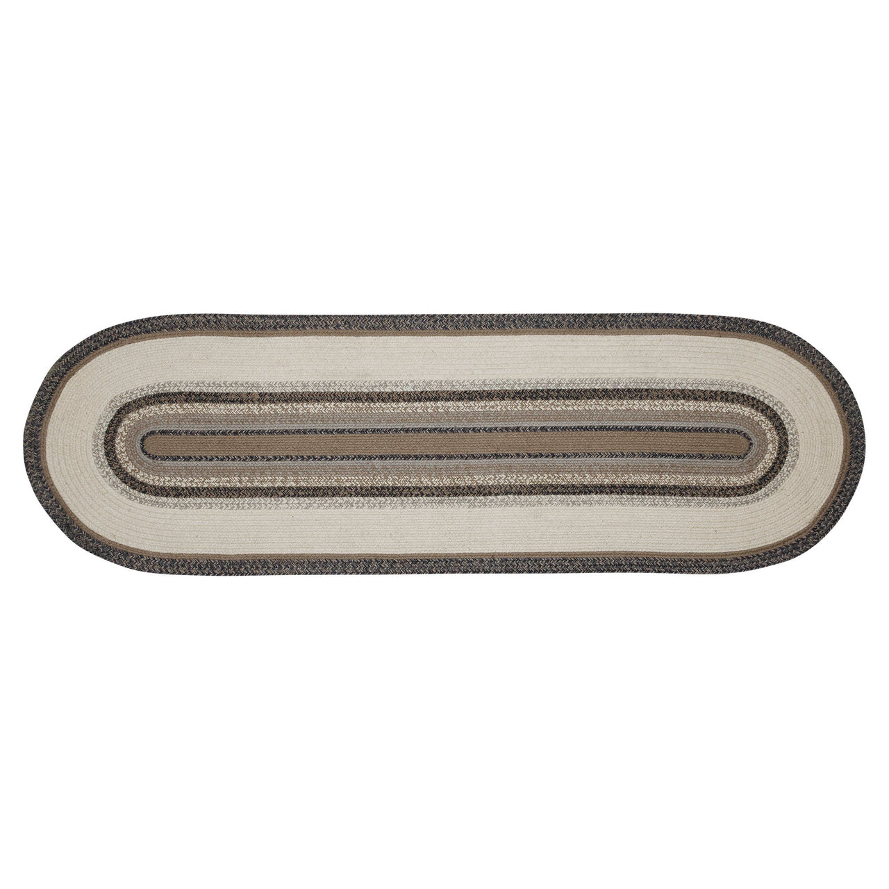 Floral Vine Jute Oval Braided Runner Rug with Rug Pad 24"x78"(2'x6.5') VHC Brands - The Fox Decor