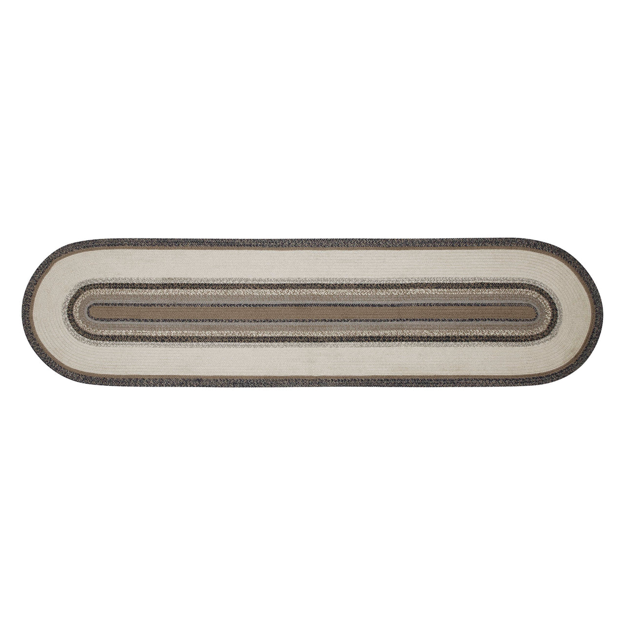 Floral Vine Jute Oval Braided Runner Rug with Rug Pad 24"x96"(2'x8') VHC Brands - The Fox Decor