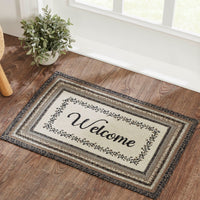 Thumbnail for Floral Vine Jute Braided Rug Rect 20