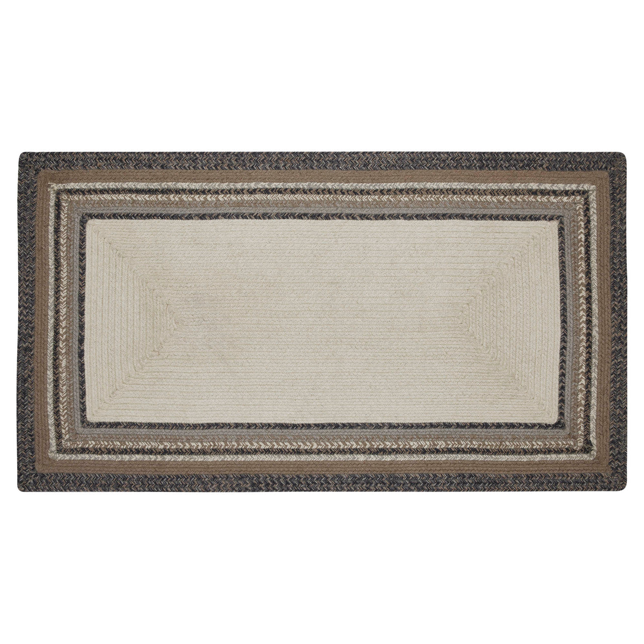 Floral Vine Jute Braided Rug Rect. with Rug Pad 27"x48" VHC Brands