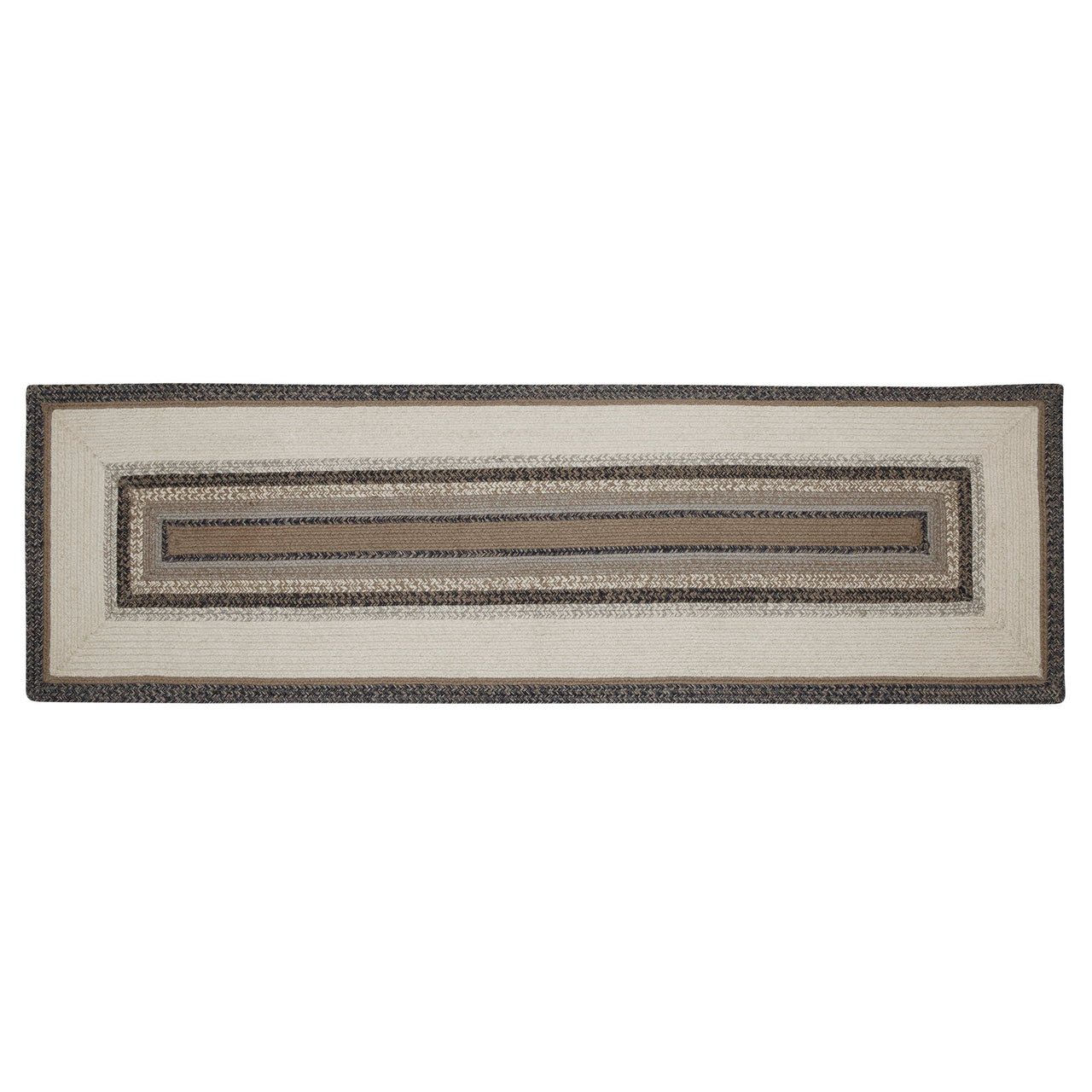 Floral Vine Rect. Jute Braided Runner Rug with Rug Pad 24"x78"(2'x6.5') VHC Brands