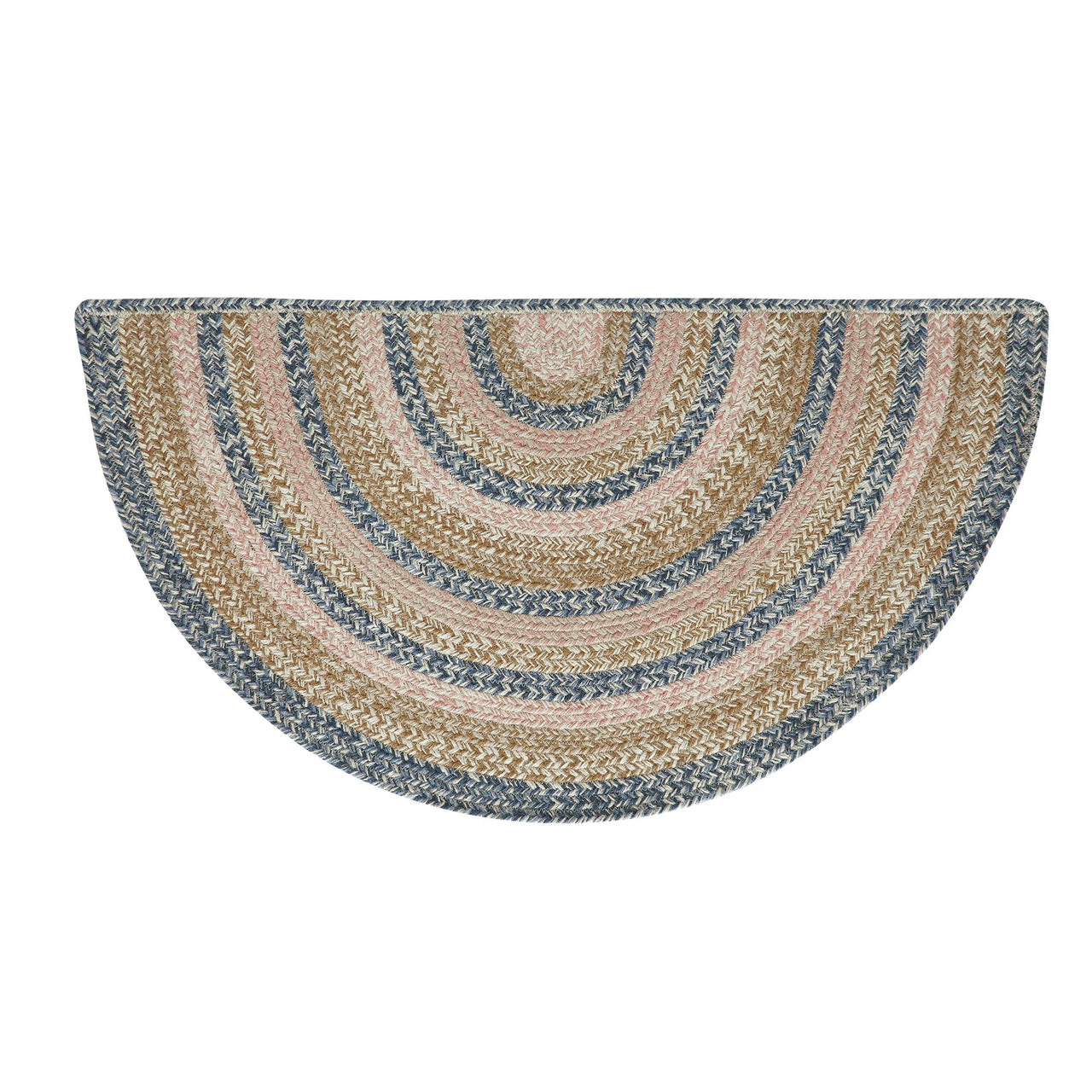 Kaila Jute Half Circle Braided Rug w/ Pad 19.5"x36" VHC Brands