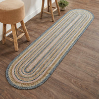 Thumbnail for Kaila Jute Braided Runner Rug Oval with Rug Pad 24