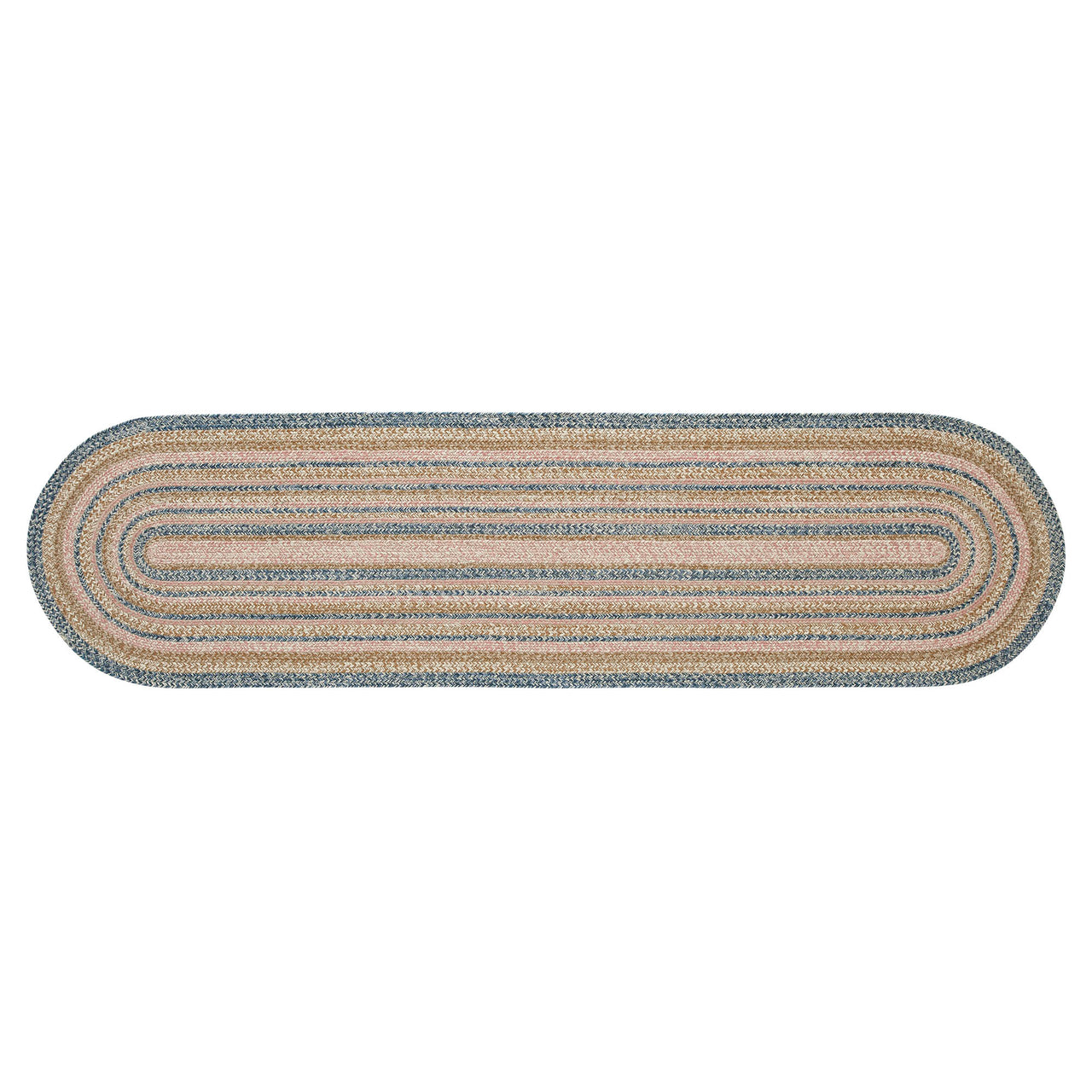 Kaila Jute Braided Runner Rug Oval with Rug Pad 24"x96" (2'x8') VHC Brands - The Fox Decor