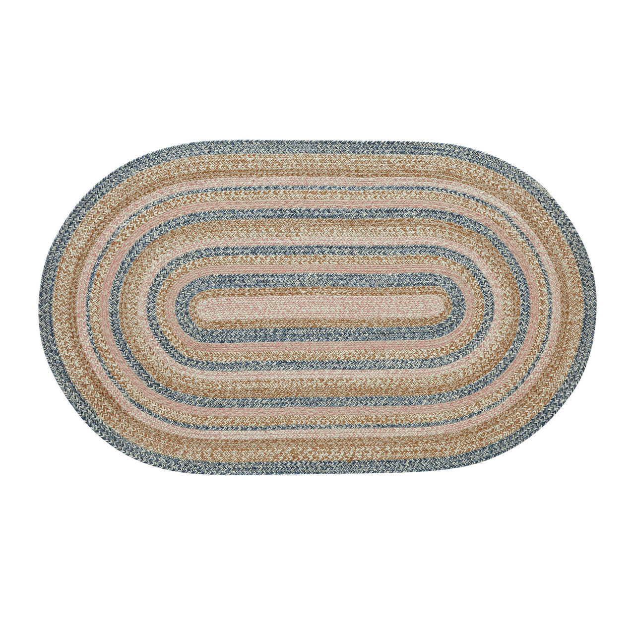 Kaila Jute Braided Rug Oval with Rug Pad 36"x60" (3'x5') VHC Brands