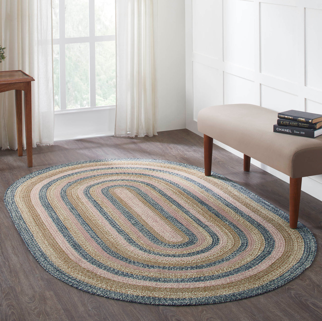 Kaila Jute Braided Rug Oval with Rug Pad 5'x8' VHC Brands – The Fox Decor
