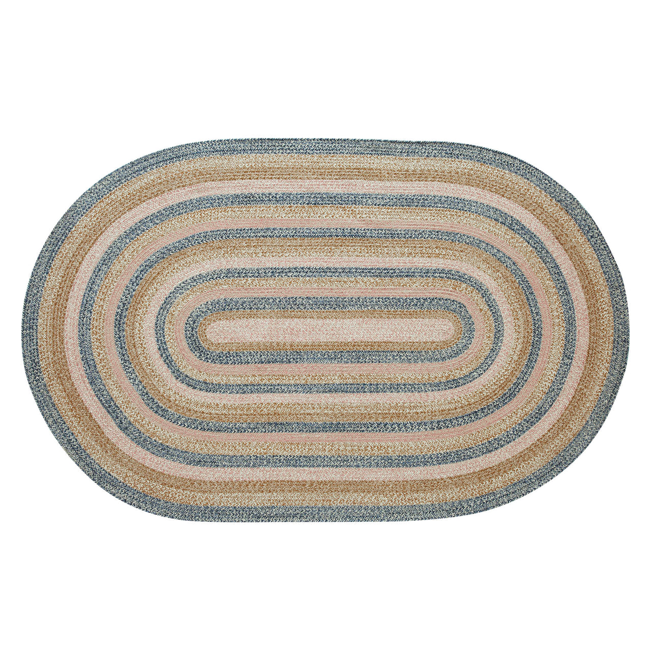 Kaila Jute Braided Rug Oval with Rug Pad 5'x8' VHC Brands