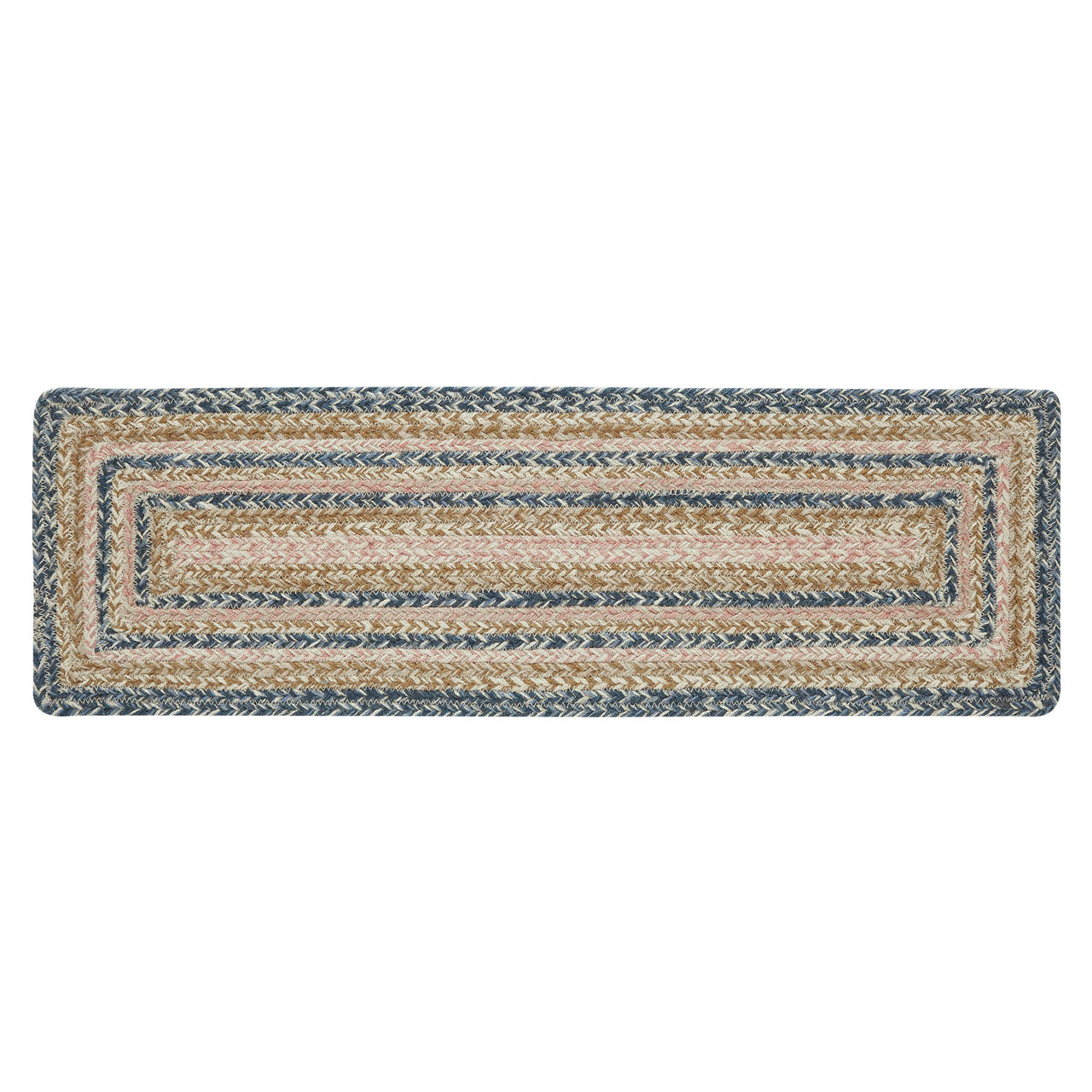 Kaila Jute Braided Stair Tread Rect. Latex 8.5"x27" VHC Brands