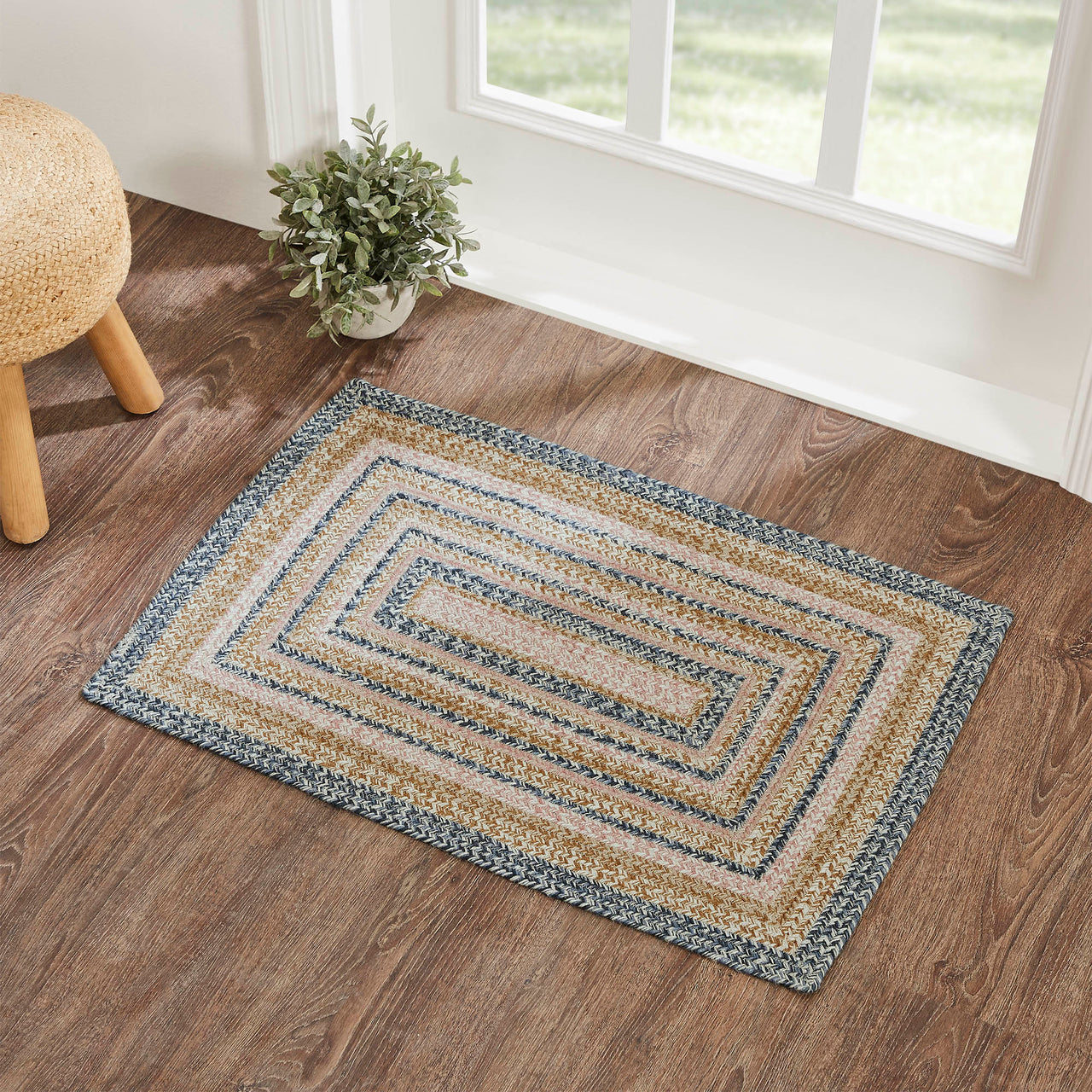 Kaila Jute Braided Rug Rect. with Rug Pad 24"x36" (2'x3') VHC Brands - The Fox Decor