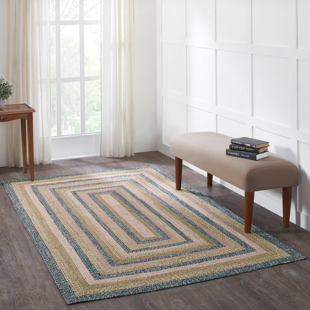 Kaila Jute Braided Rug Rectangle with Rug Pad 5'x8' VHC Brands - The Fox Decor