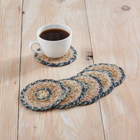 Thumbnail for Kaila Jute Braided Coaster Set of 6 VHC Brands