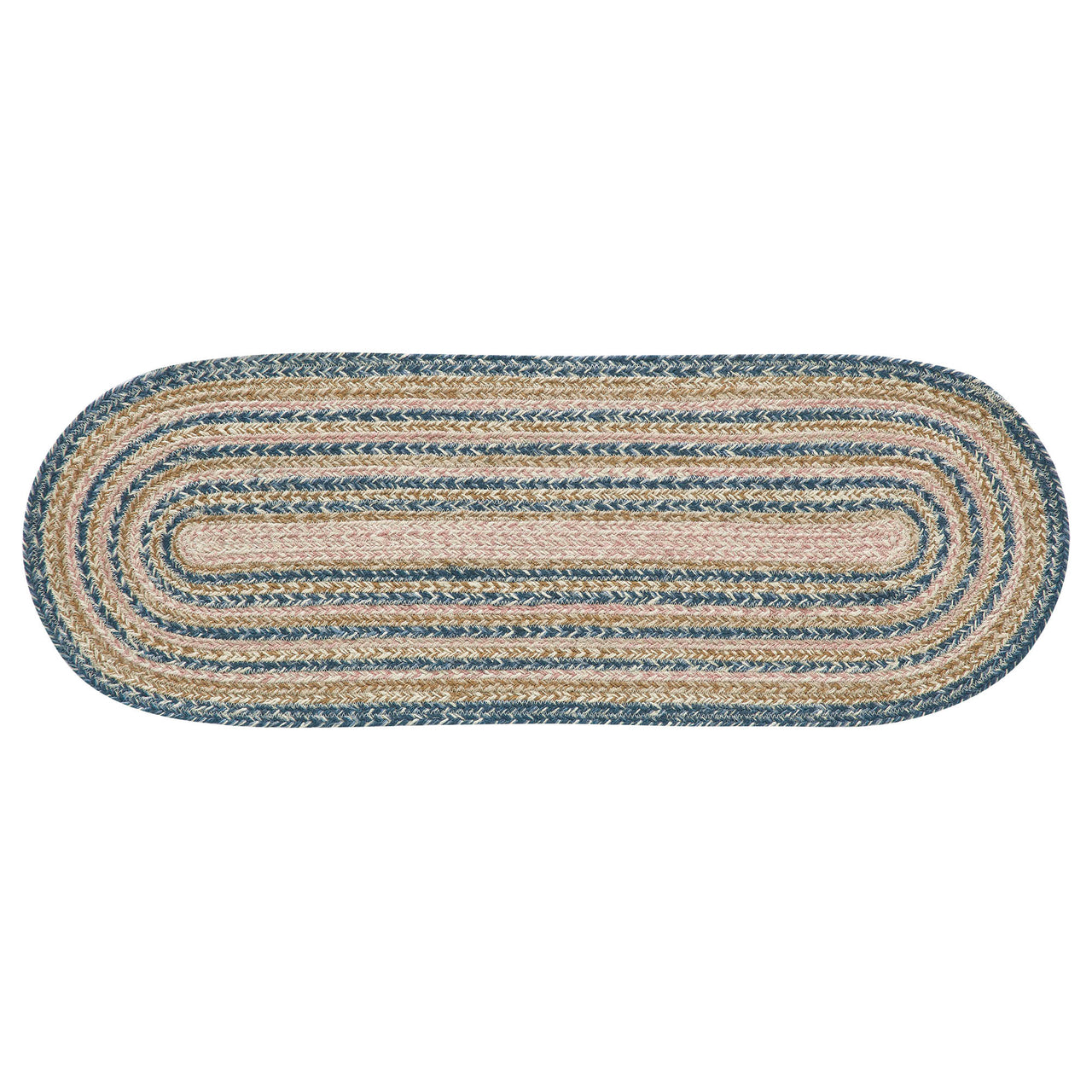 Kaila Oval Jute Braided Table Runner 12"x36" VHC Brands