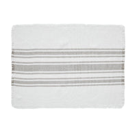 Thumbnail for Antique White Stripe Dove Grey Indoor/Outdoor Placemat Set of 6 13x19 VHC Brands