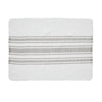 Thumbnail for Antique White Stripe Dove Grey Indoor/Outdoor Placemat Set of 6 13x19 VHC Brands - The Fox Decor